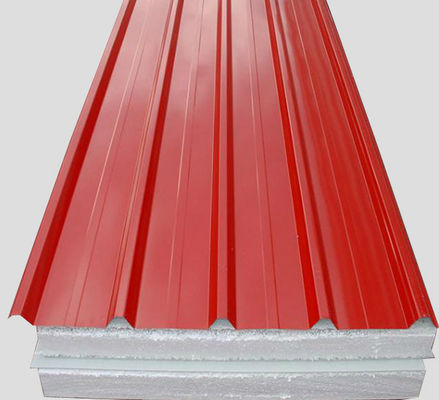 ISO 18001 JIS แผ่นหลังคาโลหะสีน้ำเงิน 7-30um แผ่นลูกฟูกเคลือบสี