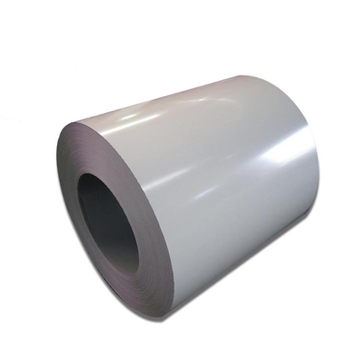 สีขาว 0.4 มม. ขดลวดเคลือบสังกะสีเคลือบสี RAL 8017 AZ121-Z150 PPGI Coil