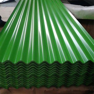 PE 30-275g / M2 แผ่นหลังคาโลหะสีเขียว RAL 9012 แผ่นโลหะลูกฟูกสี