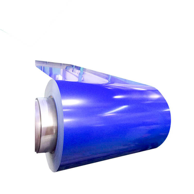 HRB85 ม้วนเหล็กชุบสังกะสีเคลือบสี 8-35 ไมครอนเหล็กม้วนสีน้ำเงิน