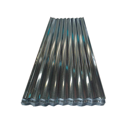 SGCC หลังคาเหล็กชุบสังกะสีลูกฟูก 762-1250mm 4x8 แผ่นเหล็กลูกฟูกชุบสังกะสี