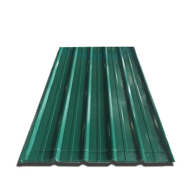 PE 30-275g / M2 แผ่นหลังคาโลหะสีเขียว RAL 9012 แผ่นโลหะลูกฟูกสี