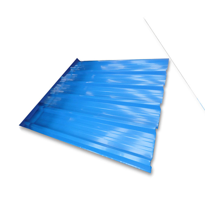 แผ่นหลังคาเคลือบสี 0.6 ม. สีน้ำเงิน DX52D Ppgi แผ่นเคลือบสี