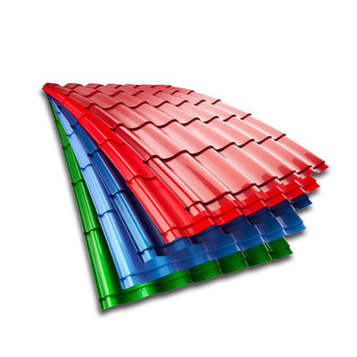 508 มม. 610 มม. สีเคลือบ Gi แผ่น 0.2 มม. โปรไฟล์เหล็กลูกฟูก