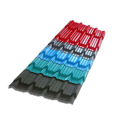 508 มม. 610 มม. สีเคลือบ Gi แผ่น 0.2 มม. โปรไฟล์เหล็กลูกฟูก