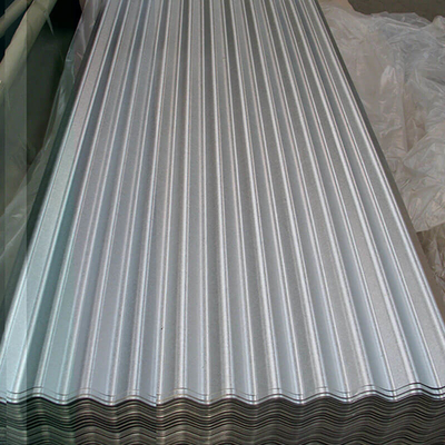 Z125 แผ่นหลังคาลูกฟูกชุบสังกะสี ISO SGCC แผ่นโลหะลูกฟูก 4x8