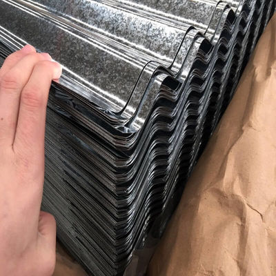 แผ่นสังกะสีลูกฟูก 0.11-25 มม. PPGI ISO9001 แผ่นหลังคาสังกะสี