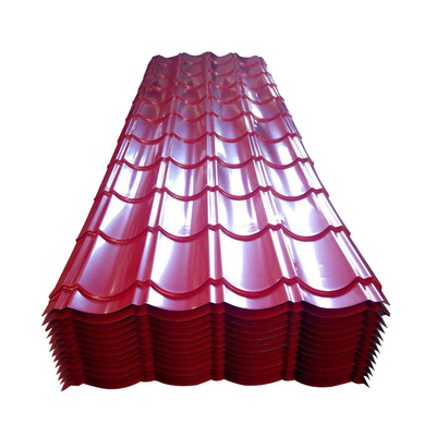DX51D Prepainted Roofing Sheet แผ่นหลังคาสังกะสีลูกฟูก 30g ถึง 275g / M2