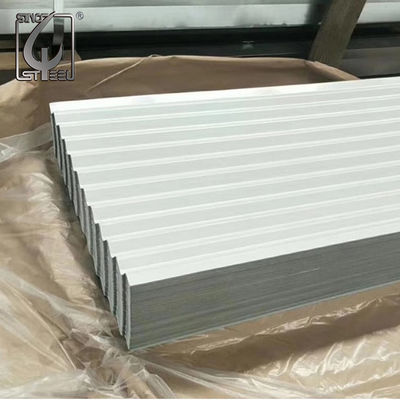 DX51D แผ่นเหล็กเคลือบสังกะสีเคลือบสีขาว 0.3-1.0 มม. หลังคาเคลือบสี