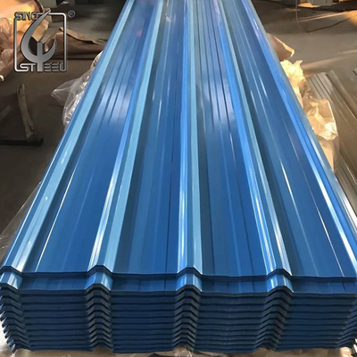 แผ่นหลังคา Gi เคลือบสี 0.6-3m SPCC หลังคาเคลือบสีเคลือบสังกะสี