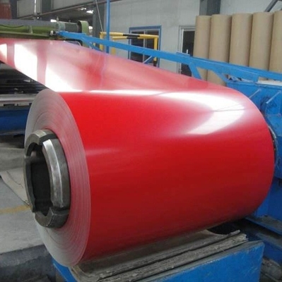 ISO9001 เหล็กม้วนเคลือบสังกะสีเคลือบสีแดง Gi แผ่น Zero Spangle PPGI 610mm