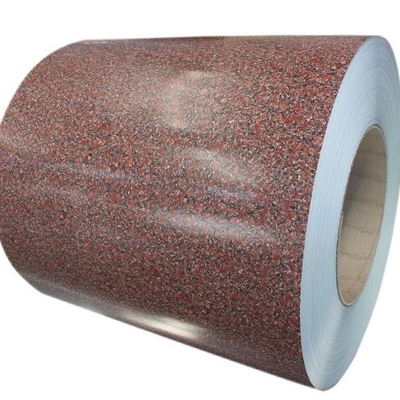 910mm PPGI ม้วนเหล็กเคลือบสี 3-25um ม้วนเคลือบสีอิฐไม้