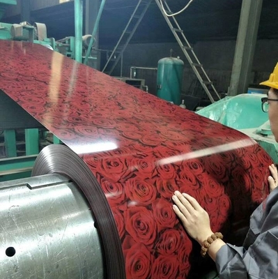 HRB95 เหล็กม้วน Galvalume เคลือบสี 600 - 1250 มม. PPGI Color Coil Sheet