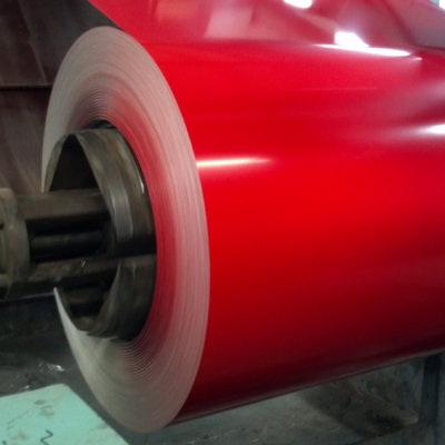 ISO9001 เหล็กม้วนเคลือบสังกะสีเคลือบสีแดง Gi แผ่น Zero Spangle PPGI 610mm